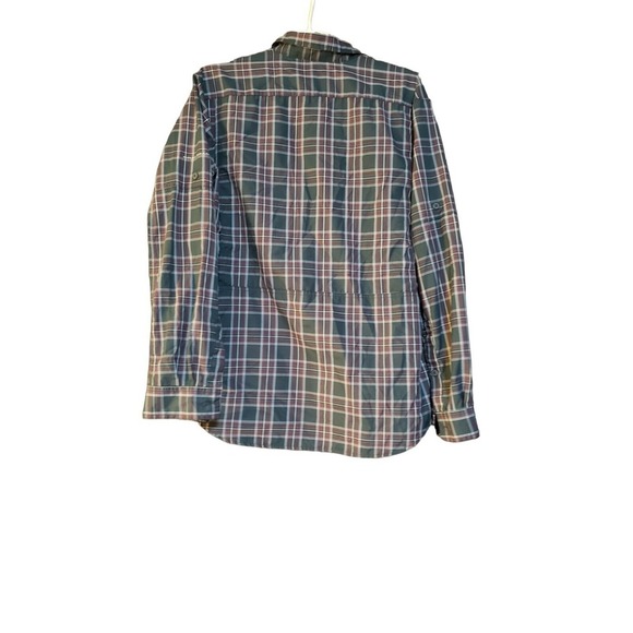 Columbia Omni-Shade Plaid Long Sleeve Shirt M Roll Tab Sleeves Outdoos Hiking - Picture 2 of 16